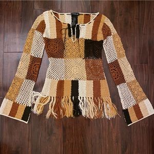 vintage crochet bebe top